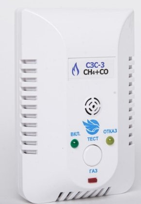 Сигнализатор загазованности "Счёт прибор" СЗС-3 (СО+СН4) + клапан 1/2"
